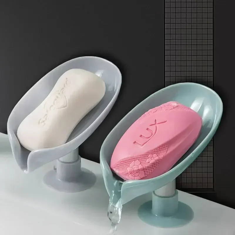 Eco Sponge - Afvoerbaar zeepbakje bladsvormig zeepdoosje zuignapbakje droogrek