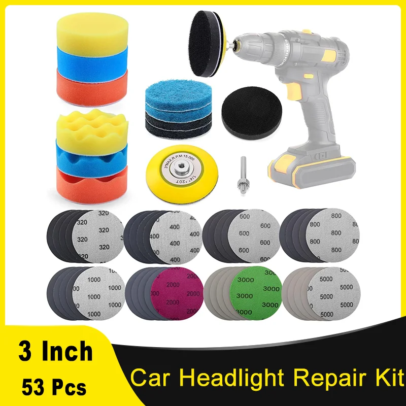 Beeswax Wrap - 3 Inch Auto Koplamp Reparatieset 53