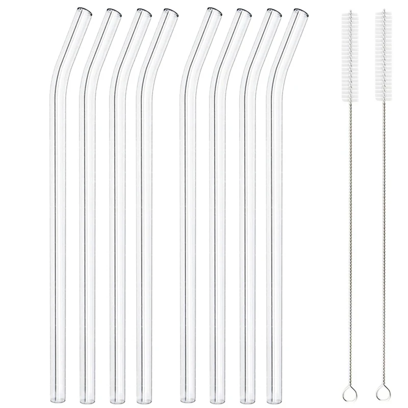 Reusable Straw - 20 cm herbruikbare glazen rietjes, hoog