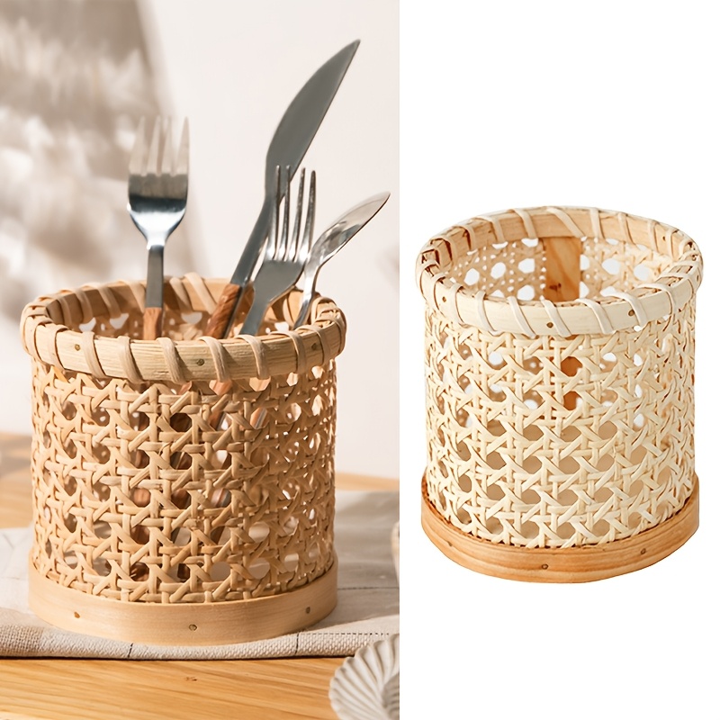 Bamboo Cutlery - 1-delige bestekstandaard - multifunctionele opbergdoos voor