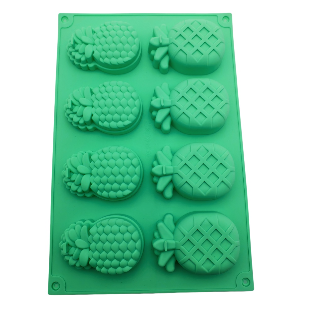 Eco Soap - Ananasvormige siliconen cakevorm 8-gaats siliconen moussevorm