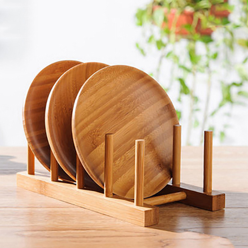 Bamboo Cutlery - Keuken Afdruiprek Rek Schotel Pot Deksel