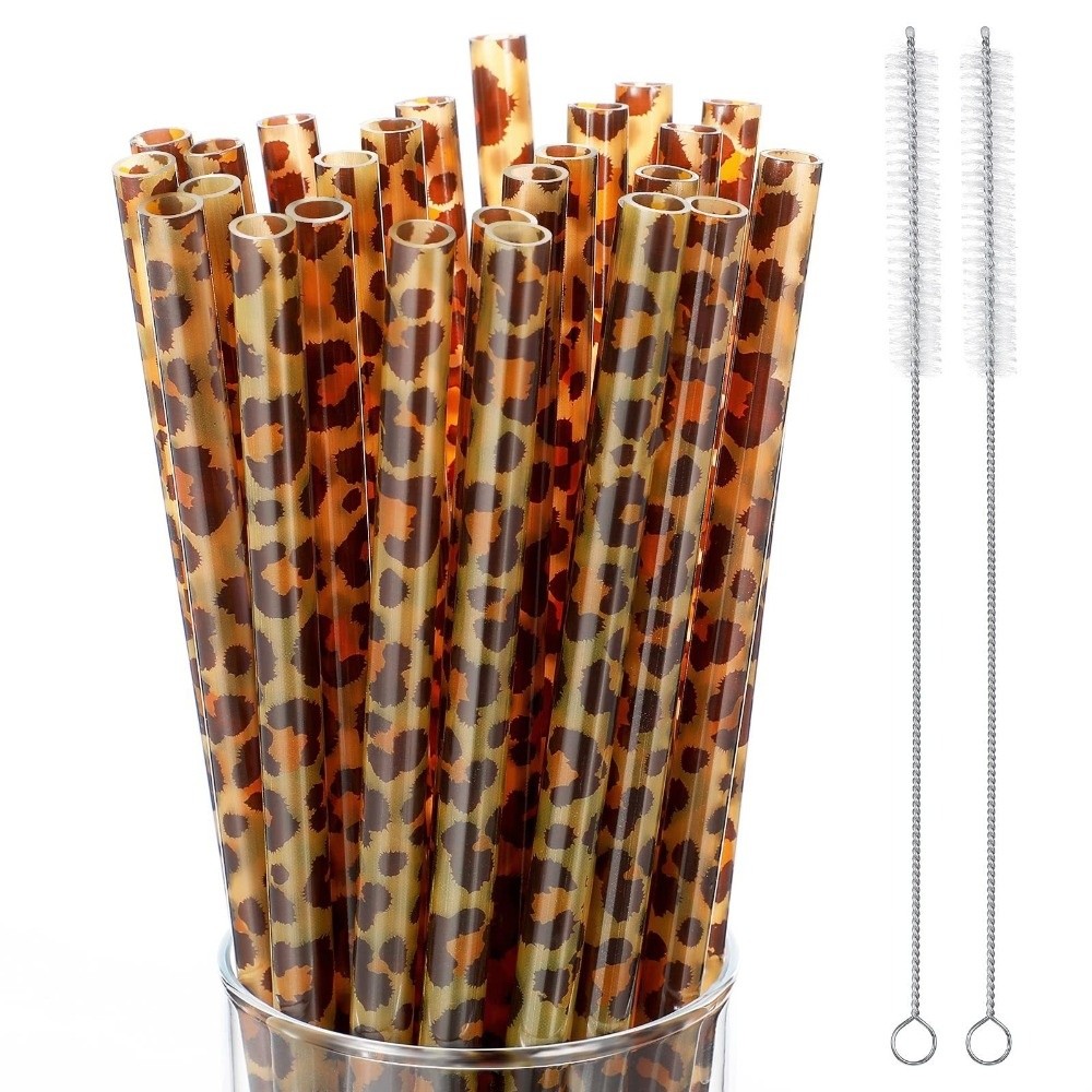 Trendy drinkrietjes met luipaa - Reusable Straw recensie en prijs