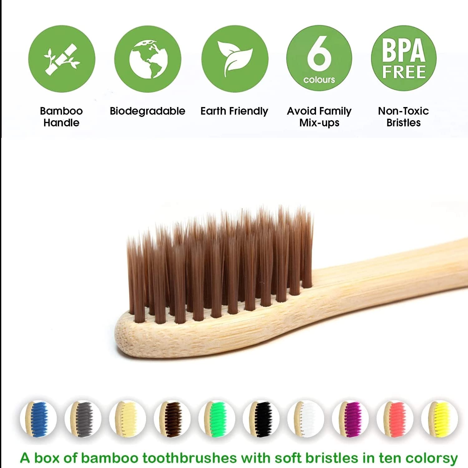 10-pack natuurlijke bamboe tan - Bamboo Toothbrush recensie en prijs