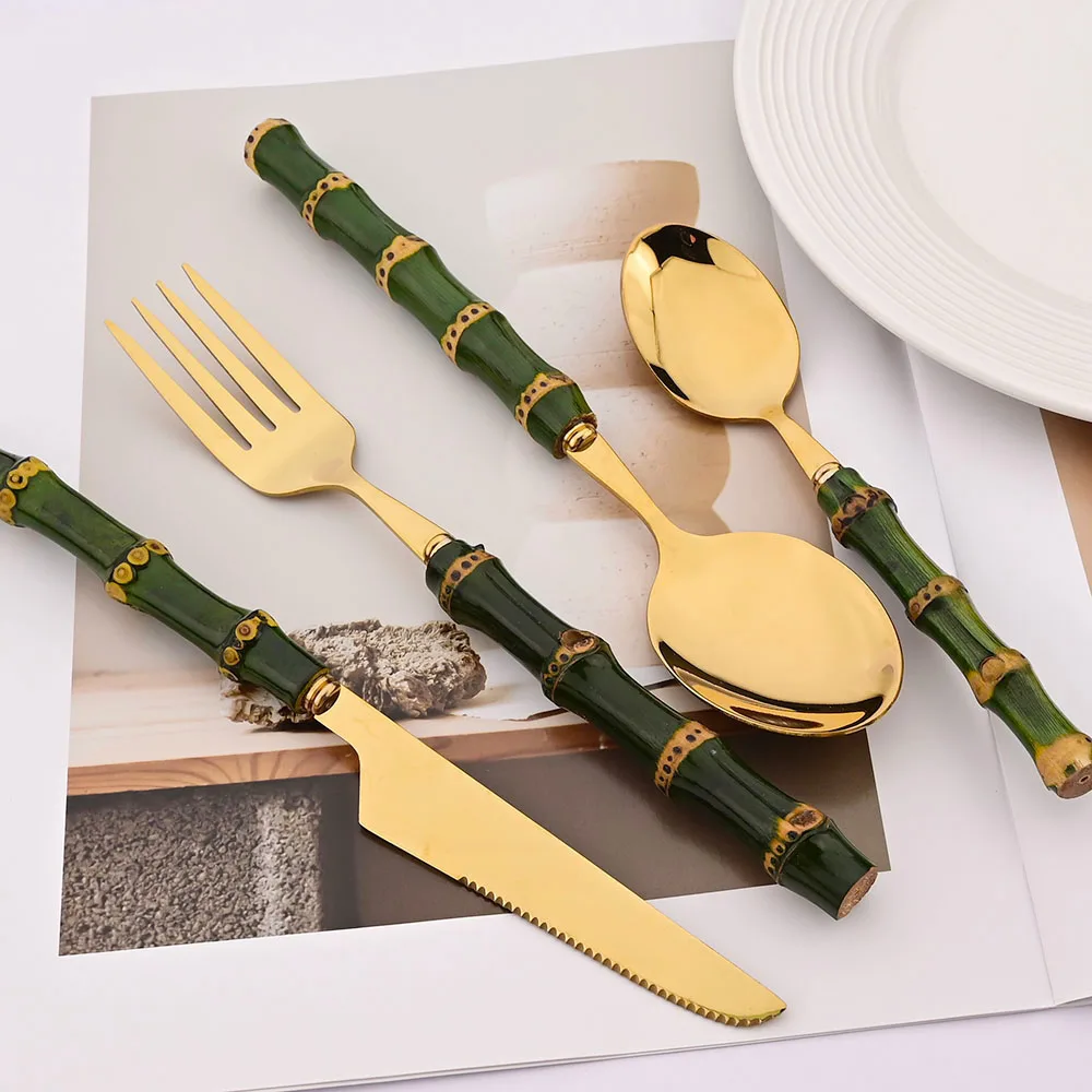 4-delige serviesset met natuur - Bamboo Cutlery recensie en prijs