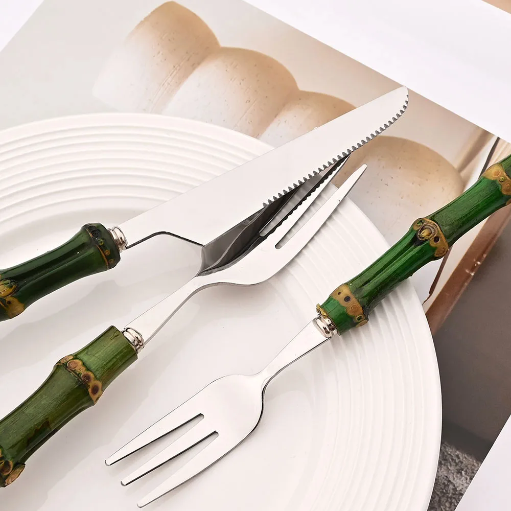 4-delige serviesset met natuur - Bamboo Cutlery recensie en prijs