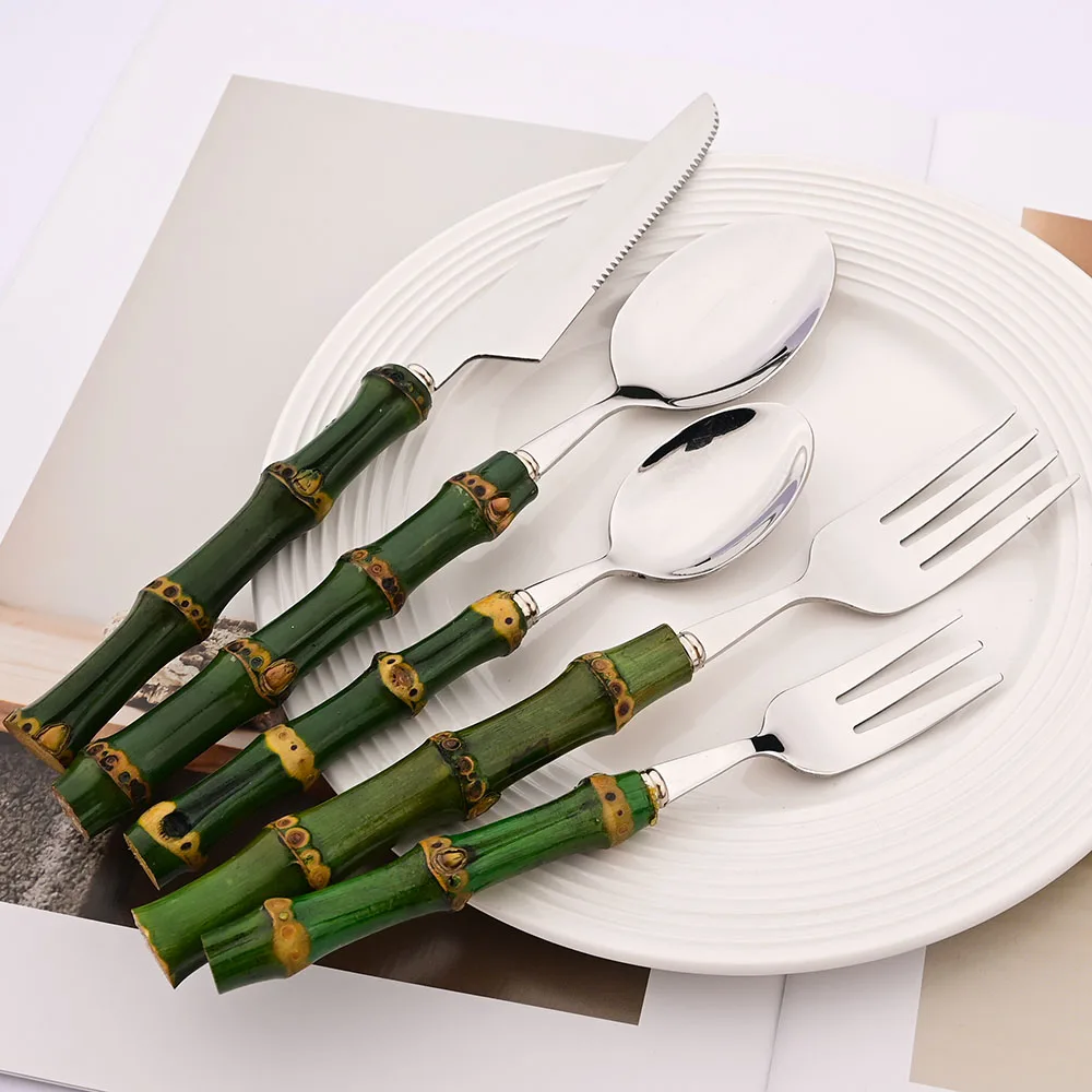 4-delige serviesset met natuur - Bamboo Cutlery recensie en prijs