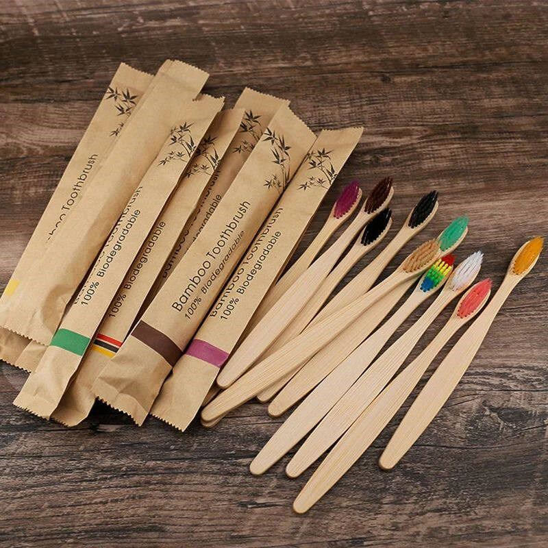Willekeurige kleur 5/10 stuks  - Bamboo Toothbrush recensie en prijs