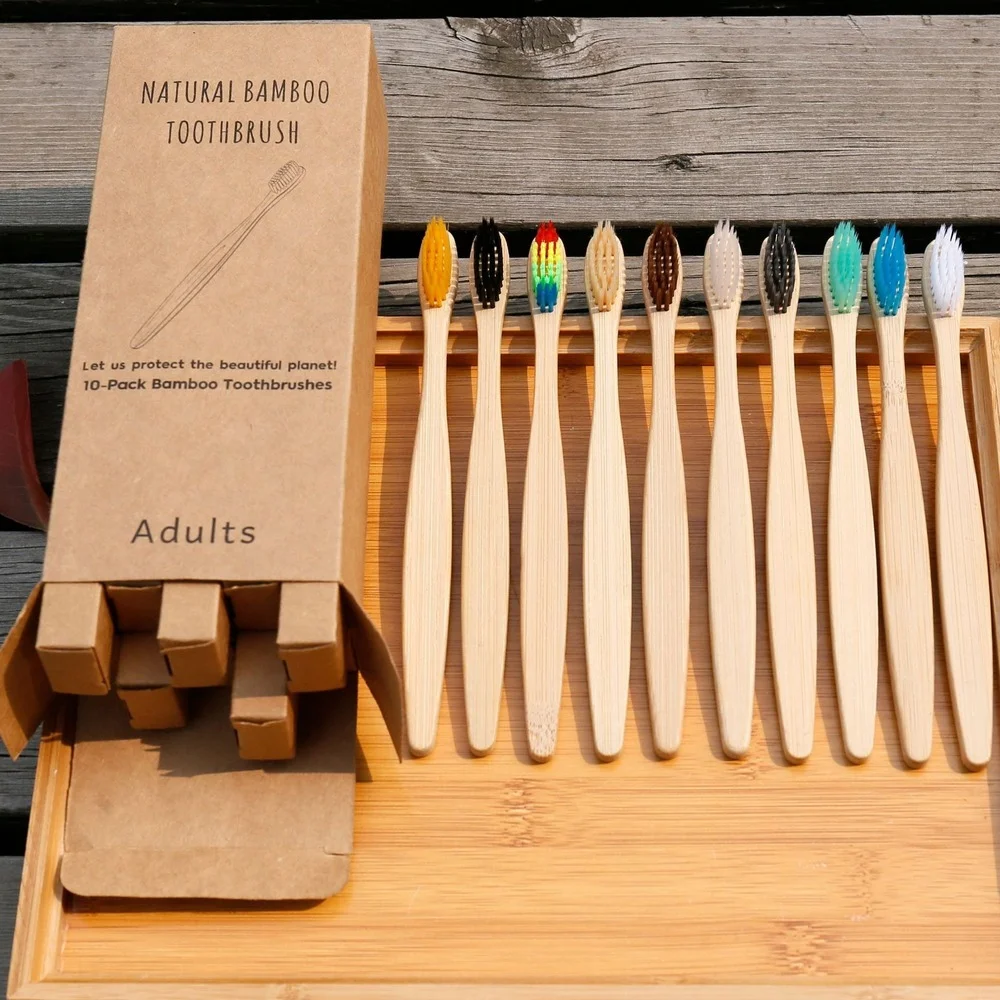 10 STKS Kleurrijke Tandenborst - Bamboo Toothbrush recensie en prijs