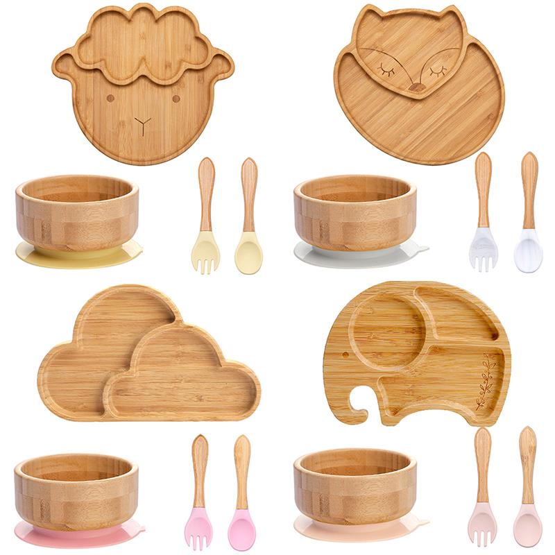 4Pcs Kinderen Servies Zuig Pla - Bamboo Cutlery recensie en prijs