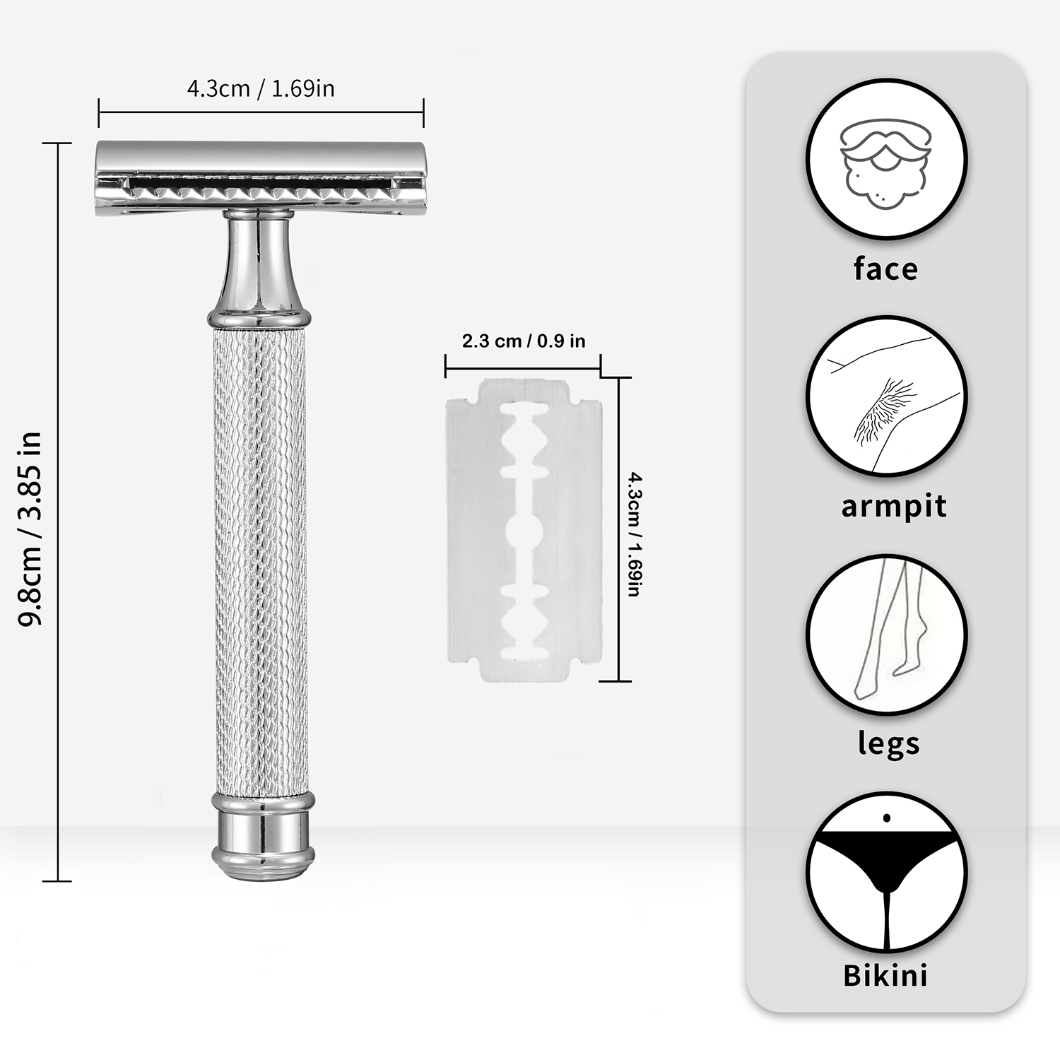 Premium scheermessen met enkel - Safety Razor Handle recensie en prijs